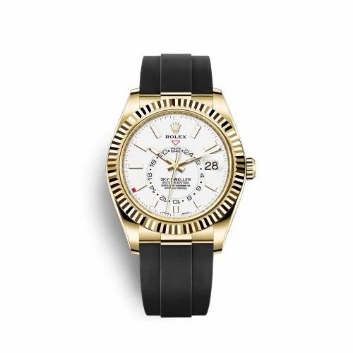 Rolex Sky-Dweller Yellow Gold / White / Oysterflex 326238-0006 (M326238-0006)